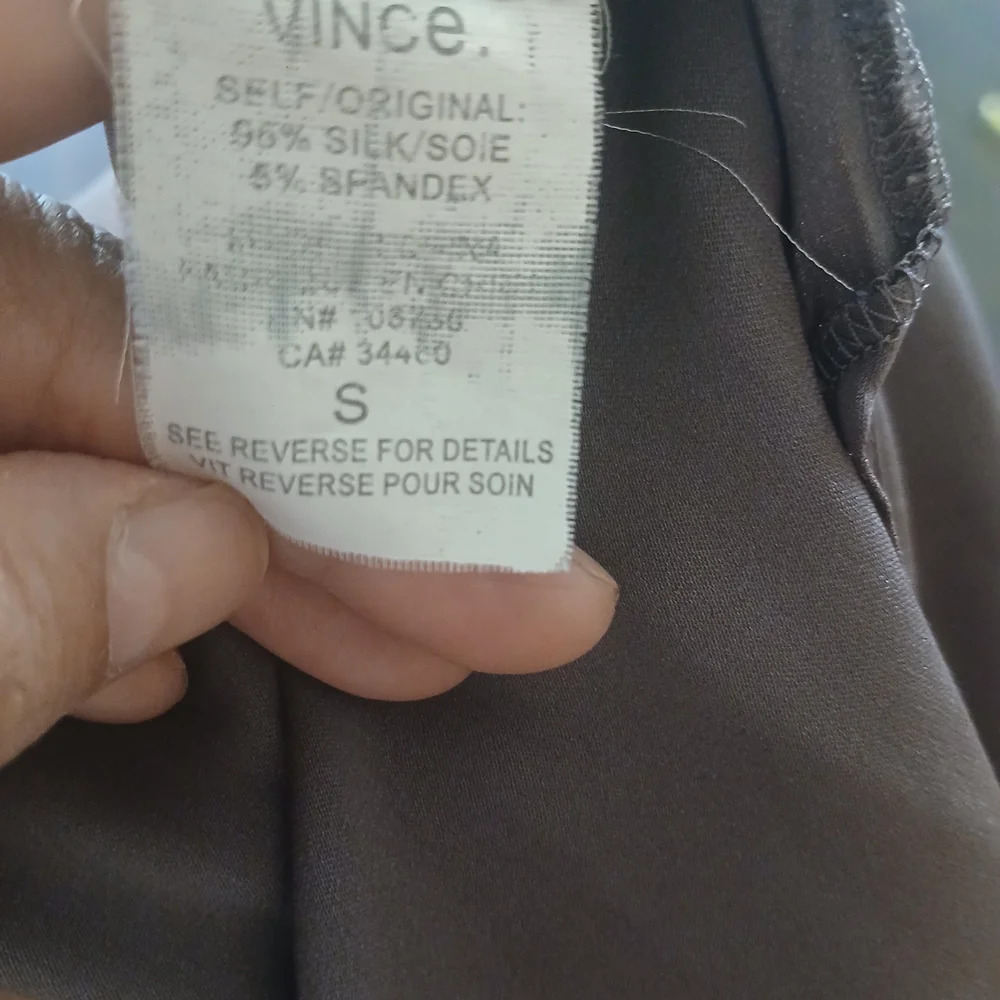Vince Soft Beige Long Sleeve Blouse - Picture 3 of 5